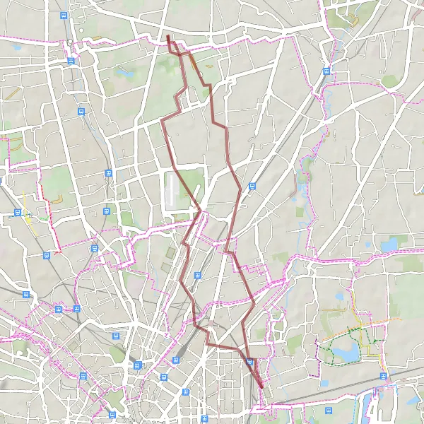 Kartminiatyr av "Lugn grusväg till Milanino via Lambrate" cykelinspiration i Lombardia, Italy. Genererad av Tarmacs.app cykelruttplanerare