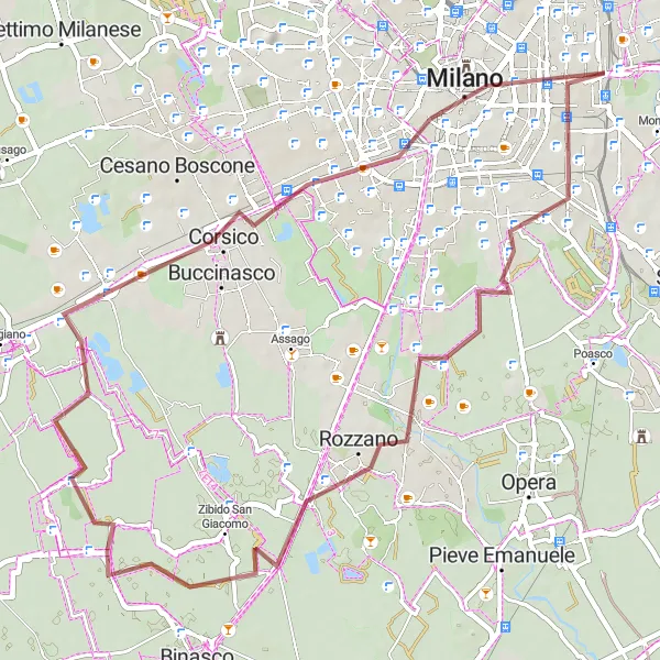 Zemljevid v pomanjšavi "Gorska pustolovščina okoli Milana" kolesarske inspiracije v Lombardia, Italy. Generirano z načrtovalcem kolesarskih poti Tarmacs.app