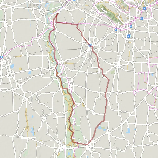Miniatura mapy "Trasa gravelowa przez Pontoglio" - trasy rowerowej w Lombardia, Italy. Wygenerowane przez planer tras rowerowych Tarmacs.app