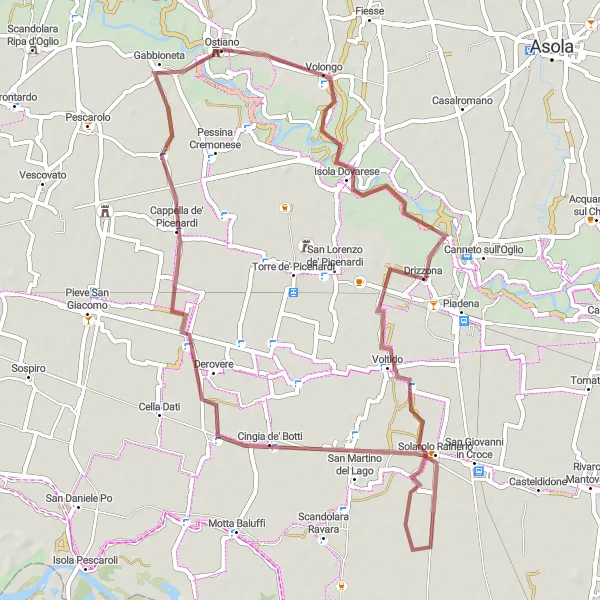 Karten-Miniaturansicht der Radinspiration "Gravel-Abenteuer durch die Natur" in Lombardia, Italy. Erstellt vom Tarmacs.app-Routenplaner für Radtouren