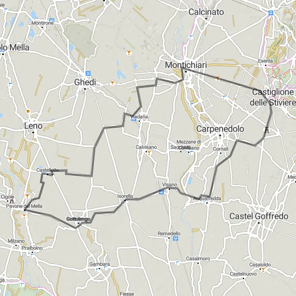 Miniaturní mapa "Scenic Road Cycling Route" inspirace pro cyklisty v oblasti Lombardia, Italy. Vytvořeno pomocí plánovače tras Tarmacs.app