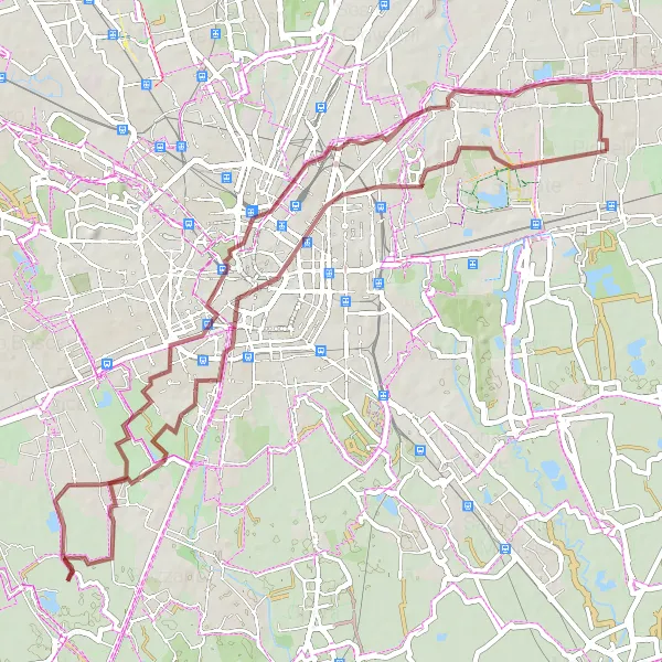 Mapa miniatúra "Gravelová túra cez Pioltello a Milano Due" cyklistická inšpirácia v Lombardia, Italy. Vygenerované cyklistickým plánovačom trás Tarmacs.app