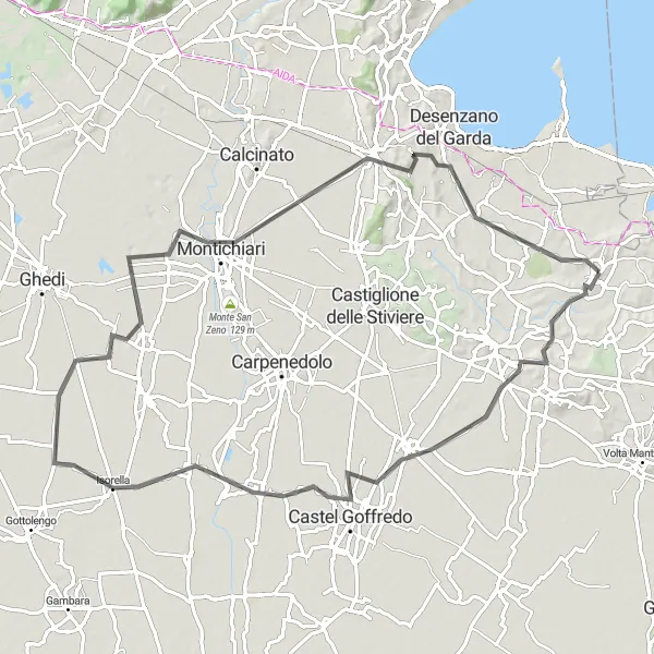 Mapa miniatúra "Okruh Monte Roccofino" cyklistická inšpirácia v Lombardia, Italy. Vygenerované cyklistickým plánovačom trás Tarmacs.app