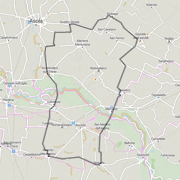 Miniatura mapy "Wspinaczka wzdłuż rzeki Chiese" - trasy rowerowej w Lombardia, Italy. Wygenerowane przez planer tras rowerowych Tarmacs.app