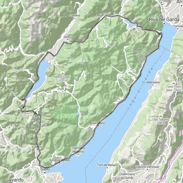 Kartminiatyr av "Alpernas Utsikt" cykelinspiration i Lombardia, Italy. Genererad av Tarmacs.app cykelruttplanerare