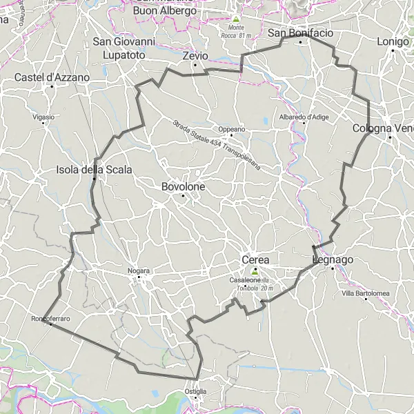 Miniaturní mapa "Kulturní trasa kolem Sorgà" inspirace pro cyklisty v oblasti Lombardia, Italy. Vytvořeno pomocí plánovače tras Tarmacs.app