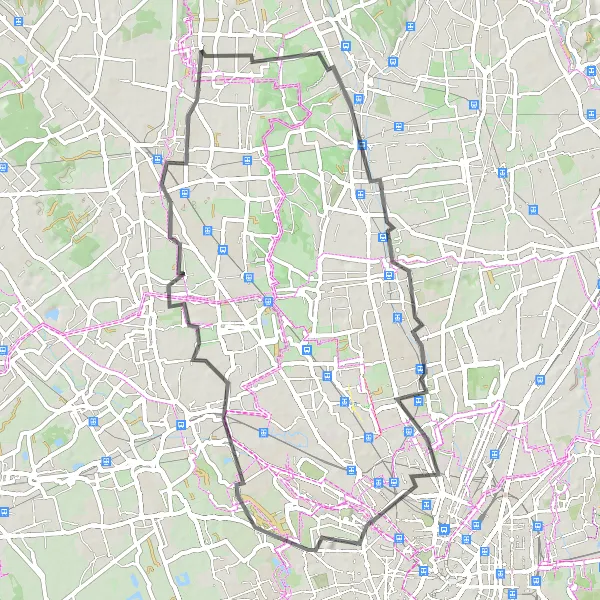 Miniatura della mappa di ispirazione al ciclismo "Avventura in bicicletta tra Seveso e Lainate" nella regione di Lombardia, Italy. Generata da Tarmacs.app, pianificatore di rotte ciclistiche