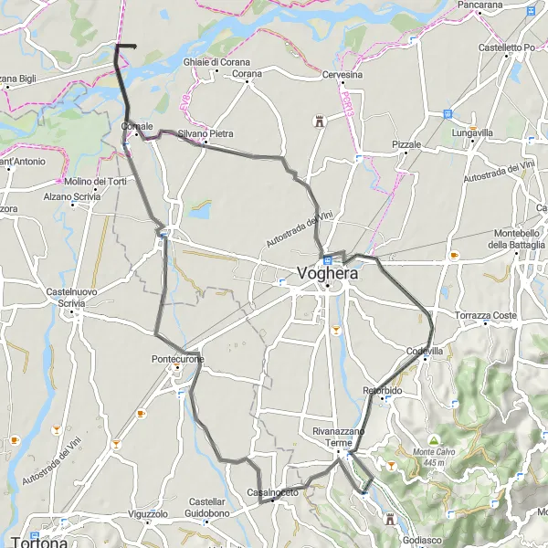 Karten-Miniaturansicht der Radinspiration "Kurze Tour durch malerische Dörfer und Landschaften" in Lombardia, Italy. Erstellt vom Tarmacs.app-Routenplaner für Radtouren