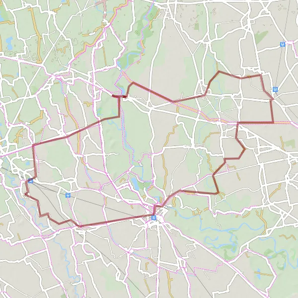 Map miniature of "Lodi Gravel Adventure" cycling inspiration in Lombardia, Italy. Generated by Tarmacs.app cycling route planner