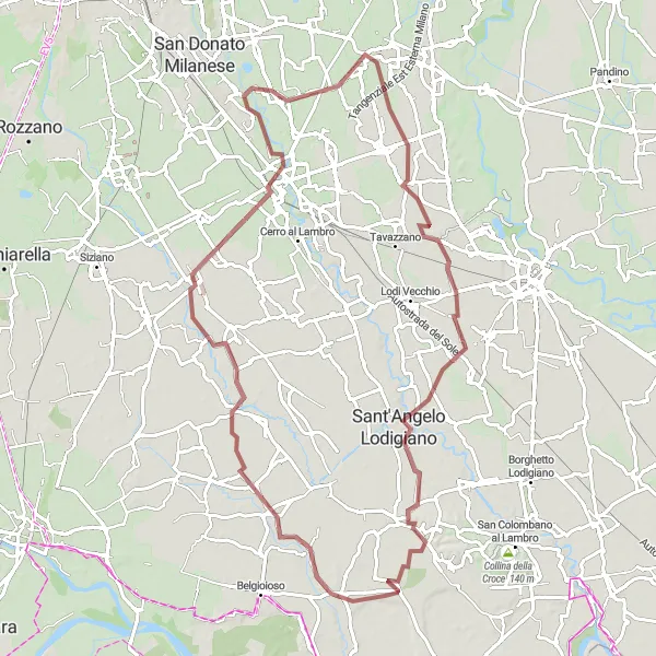 Miniatura mapy "Trasa Gravelowa do Sant'Angelo Lodigiano" - trasy rowerowej w Lombardia, Italy. Wygenerowane przez planer tras rowerowych Tarmacs.app