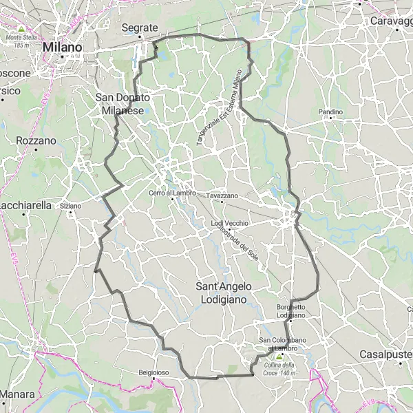 Miniatura mapy "Przejażdżka szosowa wokół Santa Cristina" - trasy rowerowej w Lombardia, Italy. Wygenerowane przez planer tras rowerowych Tarmacs.app