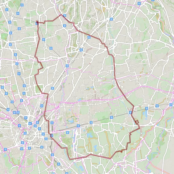 Miniatuurkaart van de fietsinspiratie "Arcore naar Sesto San Giovanni Grindpad" in Lombardia, Italy. Gemaakt door de Tarmacs.app fietsrouteplanner