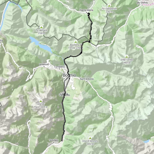 Miniaturní mapa "Okruh kolem Lombardie" inspirace pro cyklisty v oblasti Lombardia, Italy. Vytvořeno pomocí plánovače tras Tarmacs.app