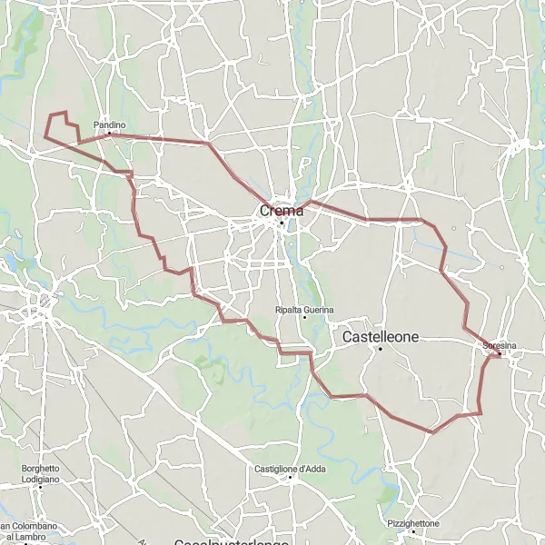 Karten-Miniaturansicht der Radinspiration "Abenteuerliche Schottertour durch das lombardische Hinterland" in Lombardia, Italy. Erstellt vom Tarmacs.app-Routenplaner für Radtouren