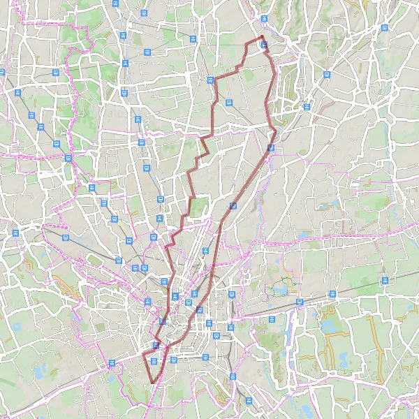 Miniatura mapy "Trasa gravelowa przez Vedano" - trasy rowerowej w Lombardia, Italy. Wygenerowane przez planer tras rowerowych Tarmacs.app