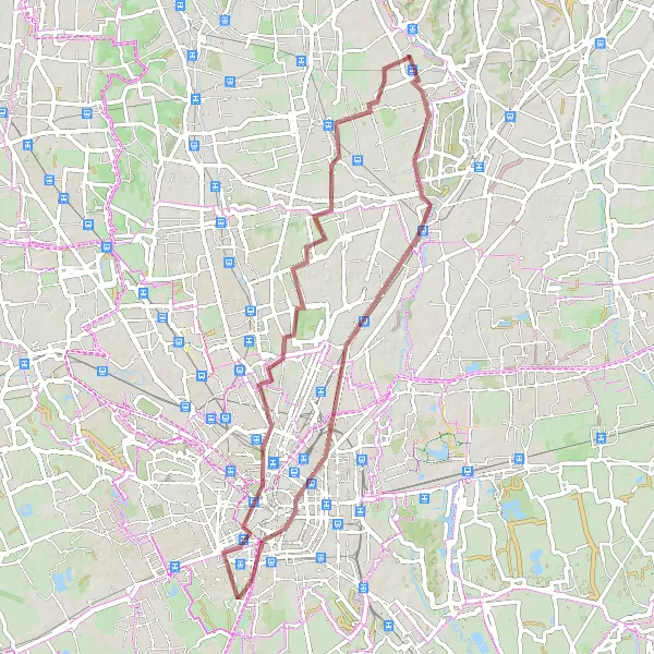 Miniatura della mappa di ispirazione al ciclismo "Tour in bicicletta tra Sesto San Giovanni e Muggiò" nella regione di Lombardia, Italy. Generata da Tarmacs.app, pianificatore di rotte ciclistiche