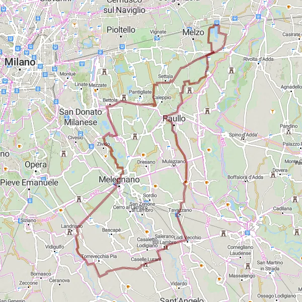 Map miniature of "Exploring the Green Meadows" cycling inspiration in Lombardia, Italy. Generated by Tarmacs.app cycling route planner