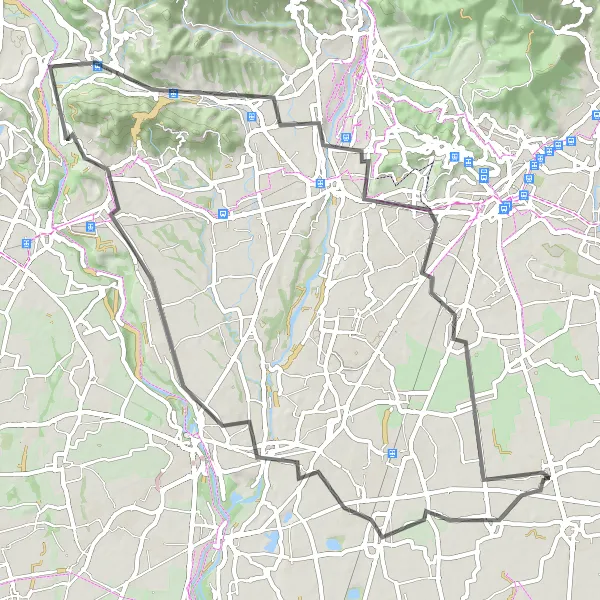 Miniaturní mapa "Cyklistická trasa okolo Urgnana" inspirace pro cyklisty v oblasti Lombardia, Italy. Vytvořeno pomocí plánovače tras Tarmacs.app