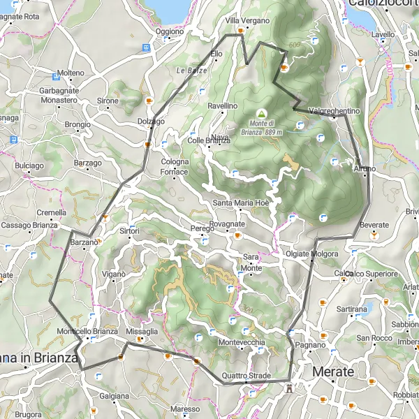 Miniatura mapy "Skrzyżowanie Malowniczych Krajobrazów" - trasy rowerowej w Lombardia, Italy. Wygenerowane przez planer tras rowerowych Tarmacs.app