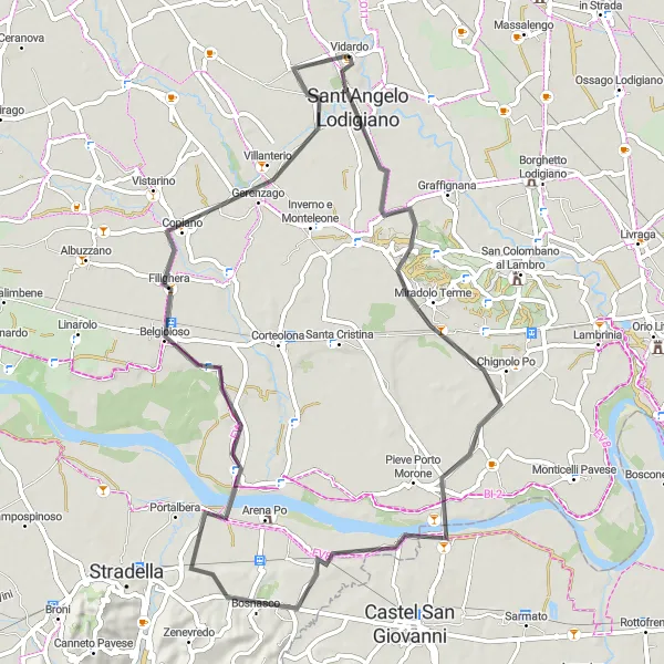 Miniaturní mapa "Jízda směrem k Belgickému hradu" inspirace pro cyklisty v oblasti Lombardia, Italy. Vytvořeno pomocí plánovače tras Tarmacs.app