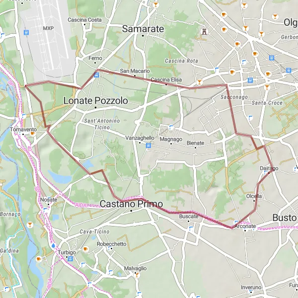 Karten-Miniaturansicht der Radinspiration "Entdecken Sie lombardische Dörfer mit dem Fahrrad" in Lombardia, Italy. Erstellt vom Tarmacs.app-Routenplaner für Radtouren