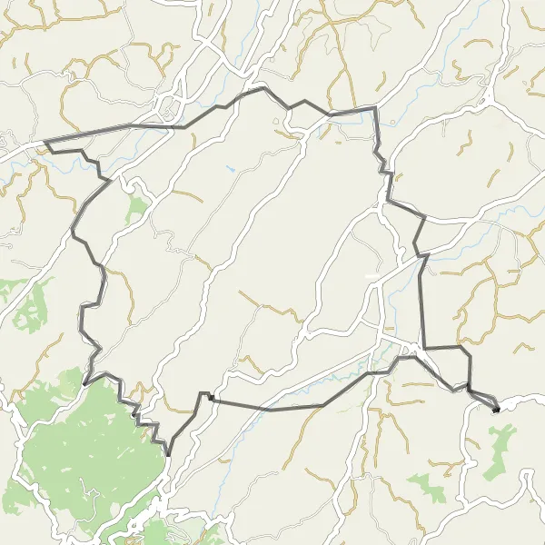 Miniatura mapy "Krótka trasa na szosie przez Col di Marmi i Mulino ad Olio" - trasy rowerowej w Marche, Italy. Wygenerowane przez planer tras rowerowych Tarmacs.app