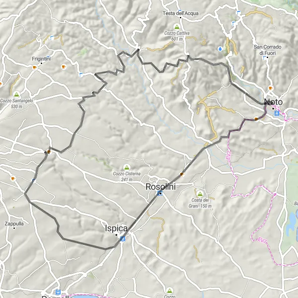 Miniatura della mappa di ispirazione al ciclismo "Salita al Monte Tremaiali" nella regione di Sicilia, Italy. Generata da Tarmacs.app, pianificatore di rotte ciclistiche