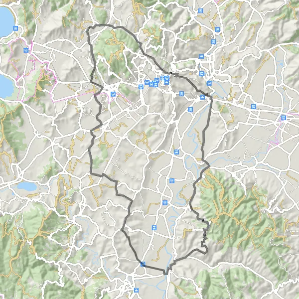 Map miniature of "Umbrian Adventure" cycling inspiration in Umbria, Italy. Generated by Tarmacs.app cycling route planner