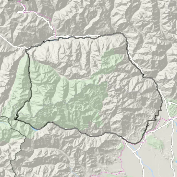 Zemljevid v pomanjšavi "Ekspedicija po Dolini Aoste" kolesarske inspiracije v Valle d’Aosta/Vallée d’Aoste, Italy. Generirano z načrtovalcem kolesarskih poti Tarmacs.app