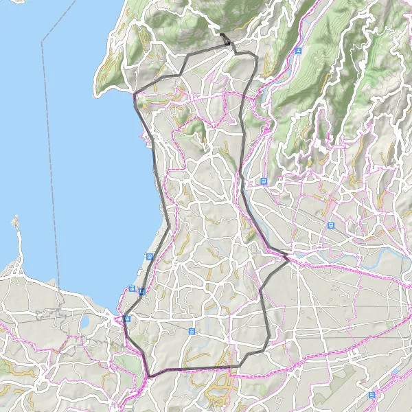 Map miniature of "Exploring Historic Towns" cycling inspiration in Veneto, Italy. Generated by Tarmacs.app cycling route planner