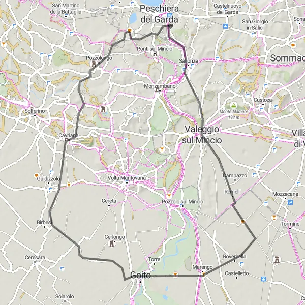 Miniatura mapy "Po śladach historii i natury" - trasy rowerowej w Veneto, Italy. Wygenerowane przez planer tras rowerowych Tarmacs.app