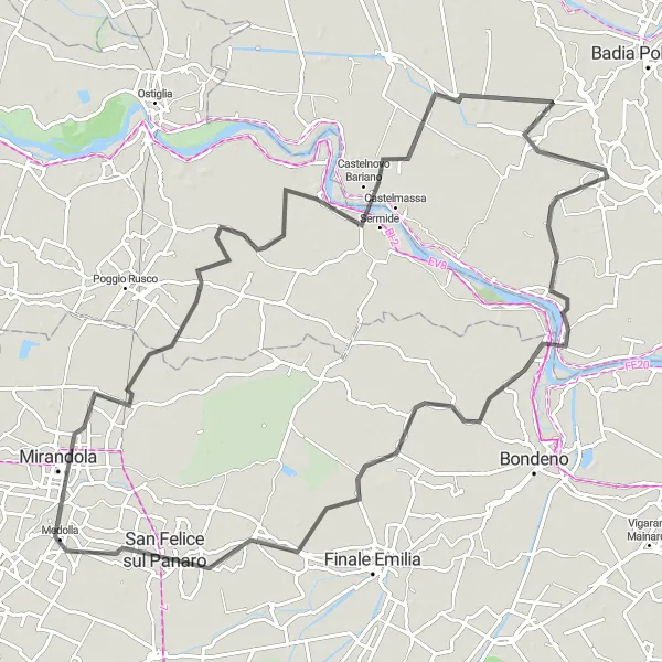 Karten-Miniaturansicht der Radinspiration "Salara Panorama Route" in Veneto, Italy. Erstellt vom Tarmacs.app-Routenplaner für Radtouren