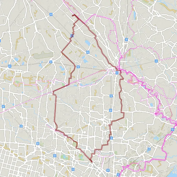 Kartminiatyr av "Fontana delle Tette och Mogliano Veneto äventyret" cykelinspiration i Veneto, Italy. Genererad av Tarmacs.app cykelruttplanerare