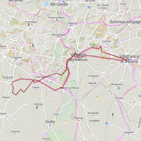 Miniatura della mappa di ispirazione al ciclismo "Alla Scoperta del Mincio" nella regione di Veneto, Italy. Generata da Tarmacs.app, pianificatore di rotte ciclistiche