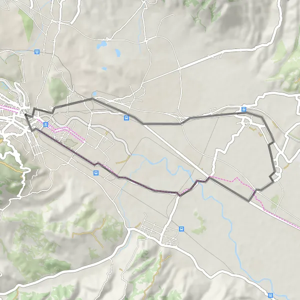 Map miniature of "Kapan AN Loop" cycling inspiration in Severna Makedonija, Macedonia. Generated by Tarmacs.app cycling route planner