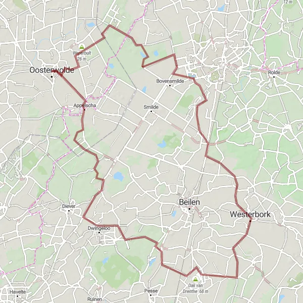 Map miniature of "The Ultimate Gravel Adventure" cycling inspiration in Friesland (NL), Netherlands. Generated by Tarmacs.app cycling route planner