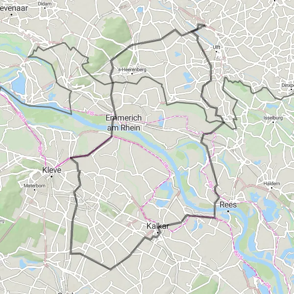 Map miniature of "Ultimate Tour Through Varied Landscapes" cycling inspiration in Gelderland, Netherlands. Generated by Tarmacs.app cycling route planner