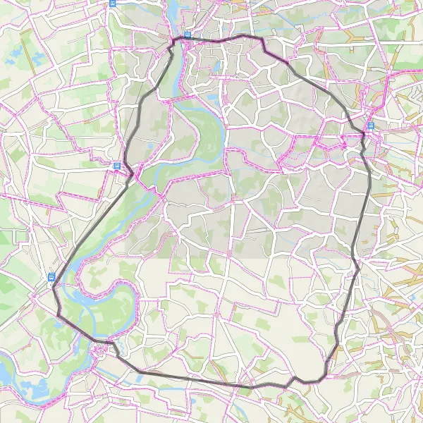 Map miniature of "Scenic road cycling in Vorden" cycling inspiration in Gelderland, Netherlands. Generated by Tarmacs.app cycling route planner