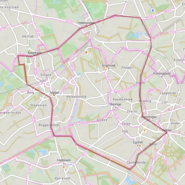 Miniatuurkaart van de fietsinspiratie "Gravelroute door Zuid-Limburg" in Limburg (NL), Netherlands. Gemaakt door de Tarmacs.app fietsrouteplanner