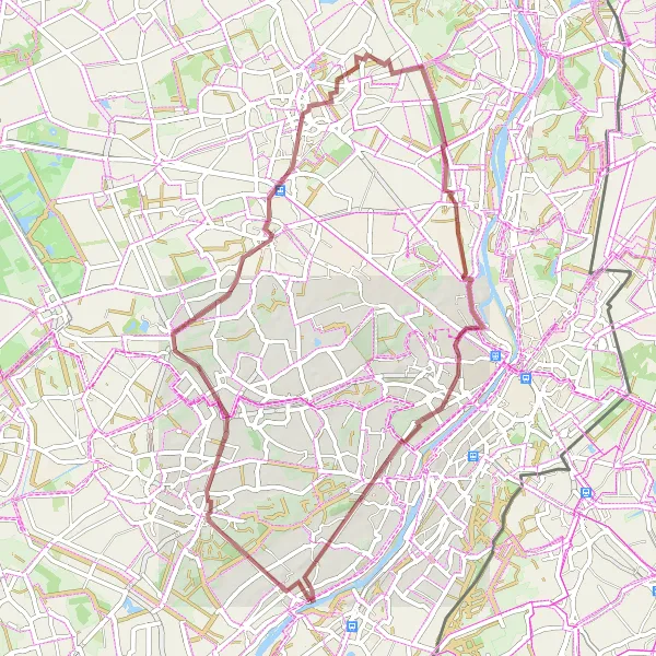 Map miniature of "Explore the Gravel Trails of Sevenum and Horst" cycling inspiration in Limburg (NL), Netherlands. Generated by Tarmacs.app cycling route planner