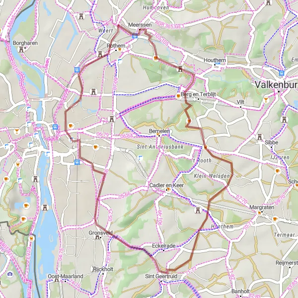 Miniatuurkaart van de fietsinspiratie "Ontdekkingstocht door Limburgs Heuvellandschap" in Limburg (NL), Netherlands. Gemaakt door de Tarmacs.app fietsrouteplanner