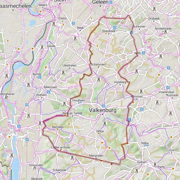 Miniatuurkaart van de fietsinspiratie "Ontdek de groene omgeving van Puth" in Limburg (NL), Netherlands. Gemaakt door de Tarmacs.app fietsrouteplanner