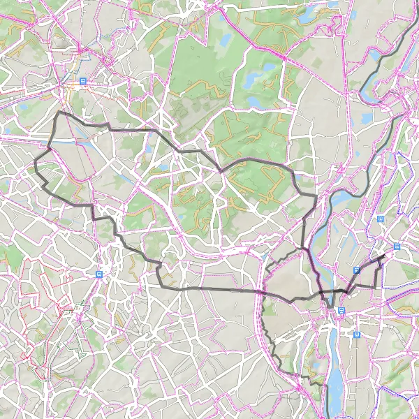 Map miniature of "Rothem Retreat" cycling inspiration in Limburg (NL), Netherlands. Generated by Tarmacs.app cycling route planner