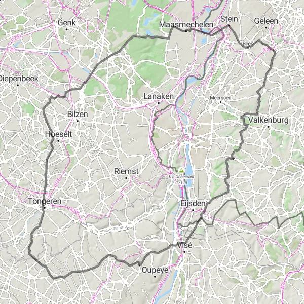 Miniatuurkaart van de fietsinspiratie "Heuvels en Historie: Roadtrip rond Spaubeek" in Limburg (NL), Netherlands. Gemaakt door de Tarmacs.app fietsrouteplanner