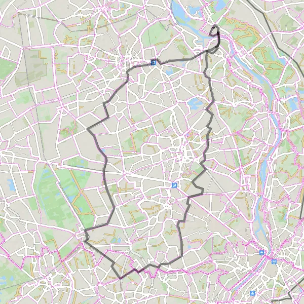 Map miniature of "Exploring Limburg's Scenic Routes" cycling inspiration in Limburg (NL), Netherlands. Generated by Tarmacs.app cycling route planner