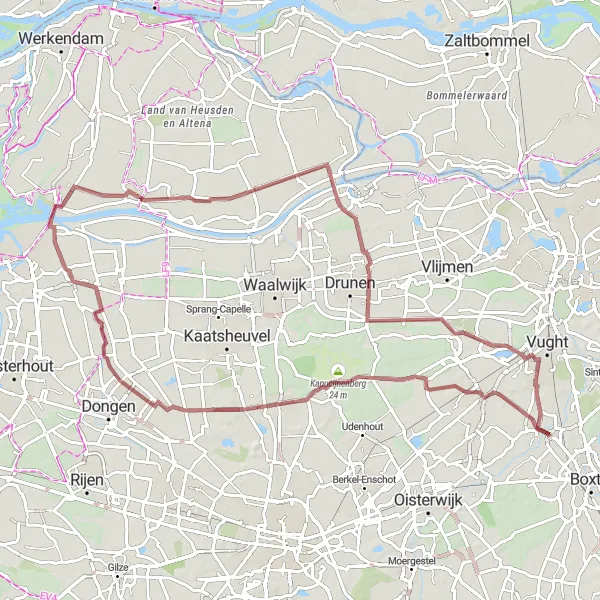 Map miniature of "Esch - Helvoirt - Raamsdonk" cycling inspiration in Noord-Brabant, Netherlands. Generated by Tarmacs.app cycling route planner