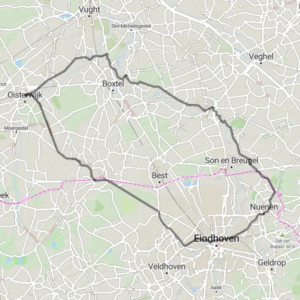 Miniatuurkaart van de fietsinspiratie "Historische route langs Esch en Opwetten" in Noord-Brabant, Netherlands. Gemaakt door de Tarmacs.app fietsrouteplanner