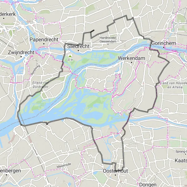 Miniatuurkaart van de fietsinspiratie "Historische Roadtrip in Noord-Brabant" in Noord-Brabant, Netherlands. Gemaakt door de Tarmacs.app fietsrouteplanner