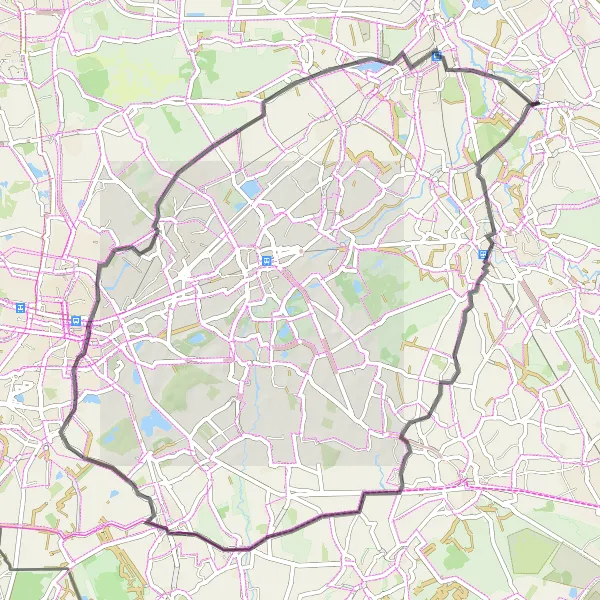 Map miniature of "Lennisheuvel and Vught Loop" cycling inspiration in Noord-Brabant, Netherlands. Generated by Tarmacs.app cycling route planner