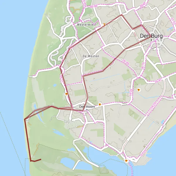 Map miniature of "The Gravel Loop" cycling inspiration in Noord-Holland, Netherlands. Generated by Tarmacs.app cycling route planner